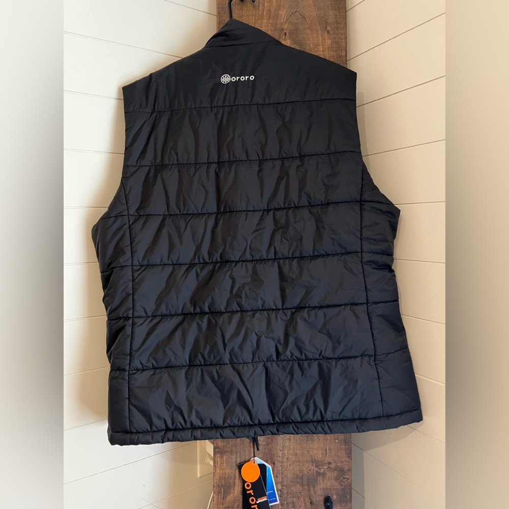 ORORO MEN'S CLASSIC HEATED VEST - BLACK (Apparel Only) - Picture 4 of 5